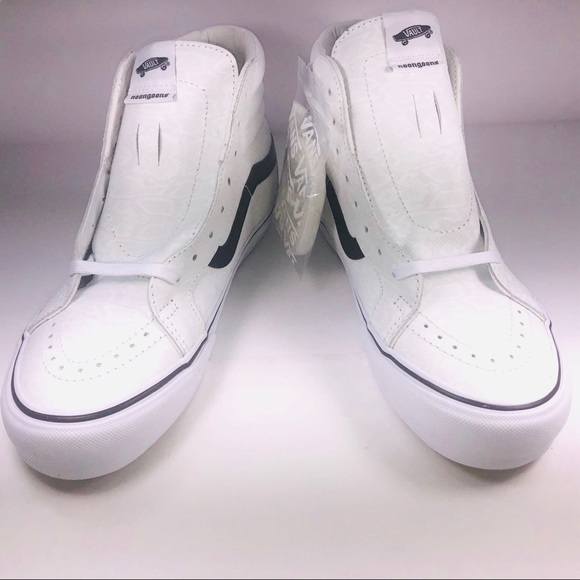 VANS Noon Goons SK8 Hi White Snakeskin Black Shoes - Picture 6 of 11